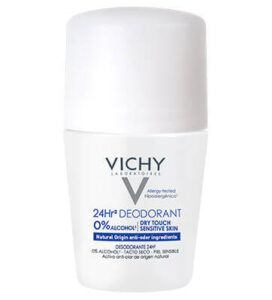 Vichy 24-hour dry-touch deodorant, best deodorant for sweaty woman, best women's deodorant for sensitive skin