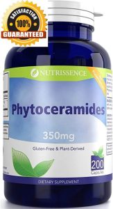 The Phytoceramides 350mg, 200 Capsules made from Sweet Potatoes and Rice Based Ceramosides - made by Nutrissence. 