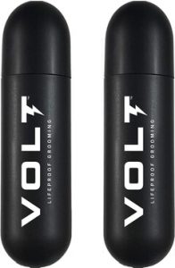 The VOLT Grooming Instant Beard Color ECO 2 Pack Refill - Smudge and Water Resistant Quick Drying Brush on Color for Beards and Mustaches, Onyx (Black)